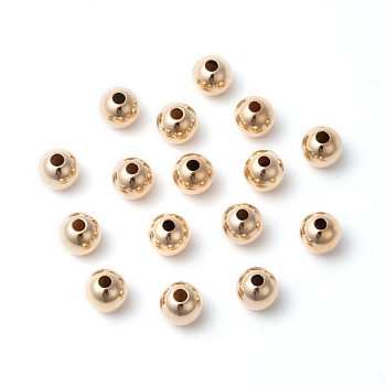 Yellow Gold Filled Beads, 1/20 14K Gold Filled, Cadmium Free & Nickel Free & Lead Free, Round, 5mm, Hole: 1.4mm