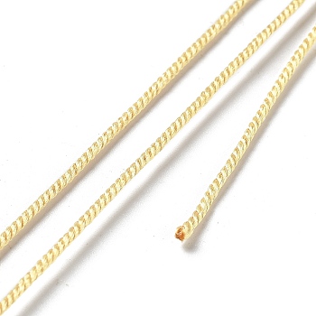 Polyester Twisted Cord, Round, for DIY Jewelry Making, Lemon Chiffon, 1.2mm, about 38.28 Yards(35m)/Roll