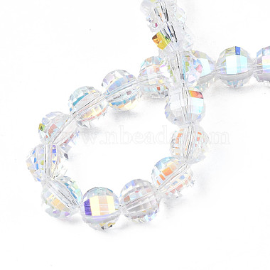 Chapelets de perles en verre transparent électrolytique(EGLA-N002-30-C01)-4