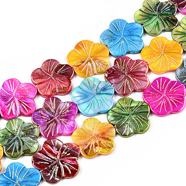 Colorful Flower Freshwater Shell Beads