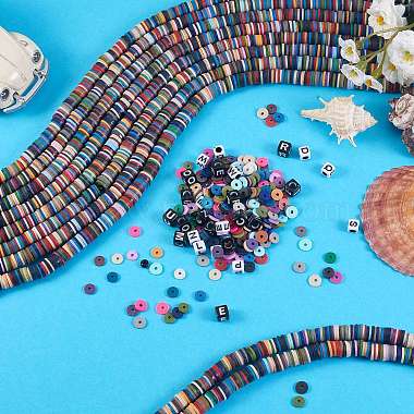 10 Strands Eco-Friendly Handmade Polymer Clay Beads Strands(CLAY-SZ0001-63)-5