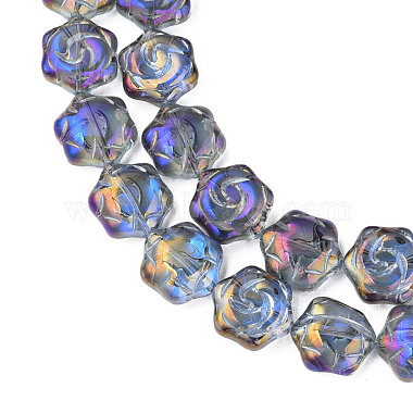 Chapelets de perles en verre galvanoplastique(EGLA-N008-018-A01)-3