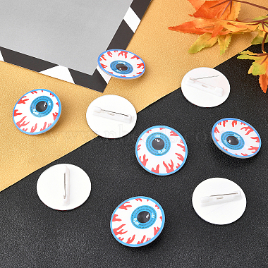 AHADERMAKER 20Pcs Eyeball Acrylic Badges Brooch Pins(JEWB-GA0001-05)-4