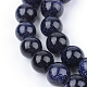 Chapelets de perles en pierre d'or bleue synthétique(X-G-Q462-10mm-28)-1