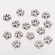 Heart Tibetan Style Charms Tibetan Silver Spacers Beads(X-AC0752-NF)-1