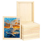 Wooden Clay Picture Frame, Rectangle, BurlyWood, 249x198x20mm, Inner Diameter: 170x220mm(WOCR-WH0004-025)
