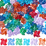 80Pcs Glass Beads, Windmill, Mixed Color, 18x9x9mm, Hole: 1.2mm(GLAA-SC0003-10)