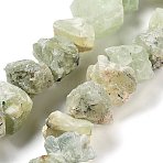 Raw Rough Natural Prehnite Beads Strands, Nuggets, 9~17x7~16x8~14mm, Hole: 0.9mm, about 21~25pcs/strand, 7.09''~7.87''(18~20cm)(G-P528-A05-01)