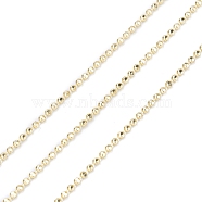 Spray Painted Brass Faceted Ball Chains, Soldered, with Spool, Round, Gold, 1.5mm(CHC-K011-35C)