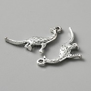 Tibetan Style Alloy Pendants, Dinosaur, Antique Silver, 20x21.5x2.5mm, Hole: 1.5mm(FIND-CJC0012-053)