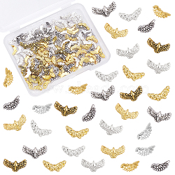 Olycraft 144Pcs 9 Style Alloy Cabochons, Nail Art Decoration Accessories, DIY Crystal Epoxy Resin Material Filling, Eagle & Wings, Mixed Color, 4~8x3.5~9x1~1.8mm(MRMJ-OC0002-43)