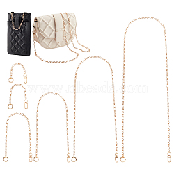 Iron Cable Chain Purse Chains, with Alloy Swivel Clasps & Spring Ring Clasps, Light Gold, 17.5~123.5cm, 6 style, 1pc/style, 6pcs/box(AJEW-AB00082-01)