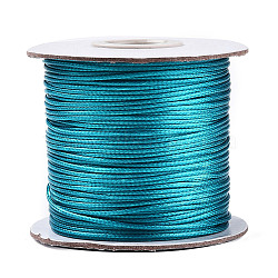 Korean Waxed Polyester Cord, Dark Cyan, 1mm, about 85yards/roll(YC1.0MM-A110)