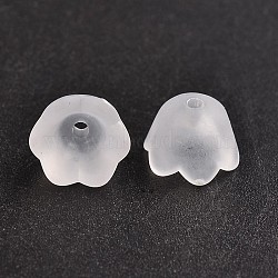 Transparent Acrylic Beads Caps, Tulip Flower, Lily of the Valley, Frosted, Clear, 10x6mm, Hole: 1.5mm, about 88pcs/20g(Y-PL543-1)