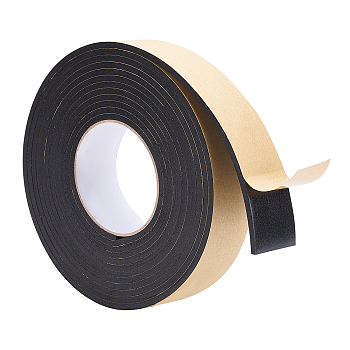 Strong Adhesion EVA Sponge Foam Rubber Tape, Anti-Collision Seal Strip, Black, 40x4mm, 5m/roll