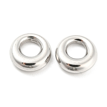 304 Stainless Steel Charms, Ring Charms, Stainless Steel Color, 11x11x3.5mm, Hole: 5mm