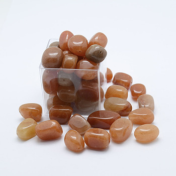 Natural Red Aventurine Beads, Half Drilled, Nuggets, 11~24x14~28x9~16mm, Hole: 1.2mm