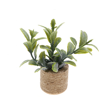 Plastic Potted Plant Mini Model, with Magnet, Micro Landscape Dollhouse Accessories, Pretending Prop Decorations, Green, 70x70mm