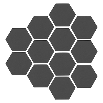 NBEADS Acrylic Board, Hexagon, Black, 80x92x2.5mm