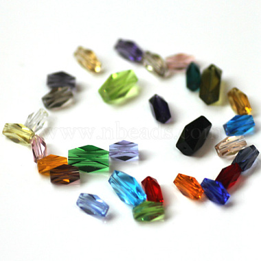 8mm Mixed Color Column Glass Beads