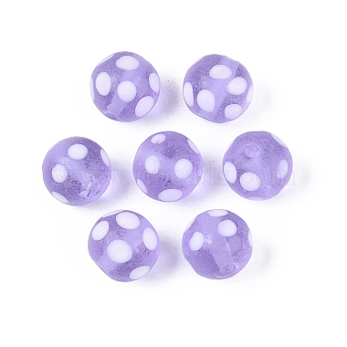 Frosted Handmade Lampwork Beads(LAMP-Q039-10E)-1