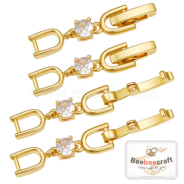 Golden Brass+Cubic Zirconia Chain Extender