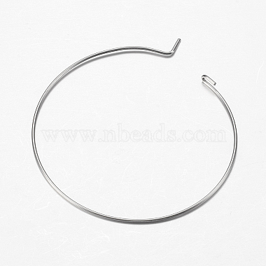316 Surgical Stainless Steel Hoop Earrings Findings(STAS-I097-050D)-3
