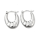 304 Stainless Steel Chunky Oval Hoop Earrings for Women(EJEW-A076-06P)-1
