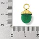 304 Stainless Steel Natural Green Onyx Agate(Dyed & Heated) Pendants(STAS-L277-07G-05)-3