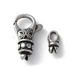 316 Stainless Steel Lobster Claw Clasps Sets, Antique Silver, 23x13.5x7mm(STAS-D303-10AS-04)