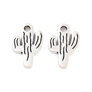 Rack Plating Alloy Pendant, Electroplate Nickel Cadmium Free & Lead Free, Cactus, Antique Silver, 19x12.5x2mm, Hole: 1.8mm(FIND-Q108-13AS)