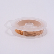3 Strands Copper Craft Wire, Long-Lasting Plated, Light Gold, 0.3mm, about 80m/roll(CWIR-WH0005-0.3mm-KCG)