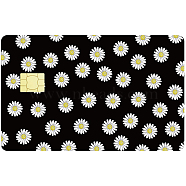 PVC Plastic Waterproof Card Stickers, Self-adhesion Card Skin for Bank Card Decor, Rectangle, April Daisy, 186.3x137.3mm(DIY-WH0432-119)