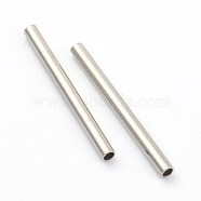 304 Stainless Steel Beads, Tube Beads, Stainless Steel Color, 30x2.5mm, Hole: 1.8mm(STAS-H160-04C-P)