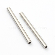 Non-Tarnish 304 Stainless Steel Beads, Tube Beads, Stainless Steel Color, 30x2.5mm, Hole: 1.8mm(STAS-H160-04C-P)