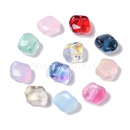 Transparent Glass Beads, Nuggets, Mixed Color, 8x9.5x5mm, Hole: 0.8mm(GLAA-S202-07)