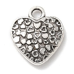 Tibetan Style Alloy Pendants, Heart, Antique Silver, 15x12x2mm, Hole: 2mm, about 454pcs/500g(PALLOY-P293-035AS)