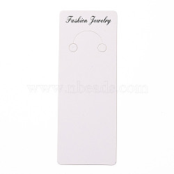 Paper Keychain Display Cards, Rectangle with Word Fashion Jewelry, White, 12.8x4.8x0.03cm, Hole: 7mm(CDIS-G004-01)