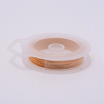 3 Strands Copper Craft Wire, Long-Lasting Plated, Light Gold, 0.3mm, about 80m/roll