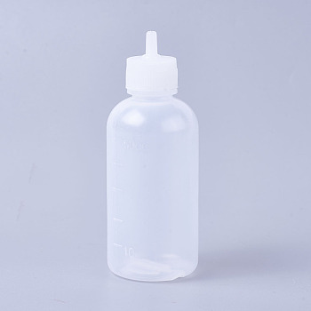 Plastic Glue Liquid Container, Bottle Dispenser, White, 3.6x9.5cm, Capacity: 50ml(1.69 fl. oz)