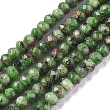 Lime Green Rondelle Malaysia Jade Beads