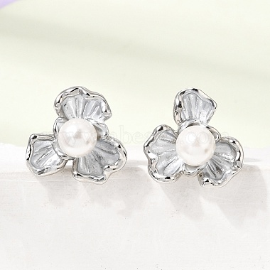 Brass Enamel Stud Earrings(KK-CBAB173-02D-P)-1