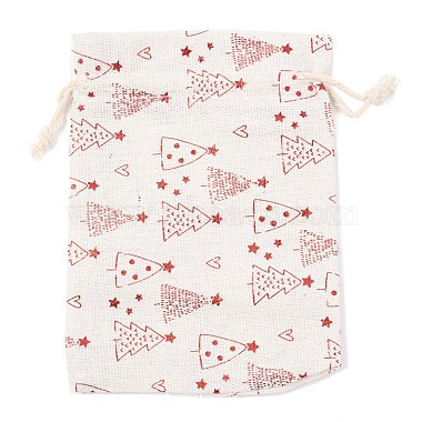 Christmas Theme Cotton Fabric Cloth Bag(ABAG-H104-B02)-2