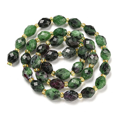 rubis naturel en perles zoisite brins(G-N342-41)-3