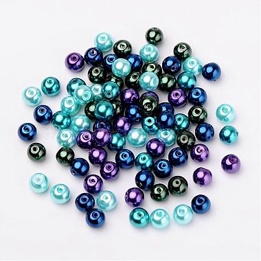 Ocean Mix Pearlized Glass Pearl Beads(HY-X006-8mm-11)-2
