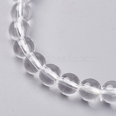 Natural Quartz Crystal Stretch Bracelets(G-N0268-01)-2