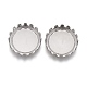 304 Stainless Steel Cabochon Settings(STAS-P249-12P)-1