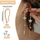 10 Pairs Brass Twist Rope Shape Earring Hooks(KK-BC0008-53)-2