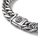 304 Stainless Steel Cuban Link Chain Necklaces with Skull Clasps(NJEW-P288-23P)-2