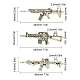 30Pcs 3 Style Tibetan Style Alloy Rifle/Gun Pendants(TIBEP-SC0001-84)-2